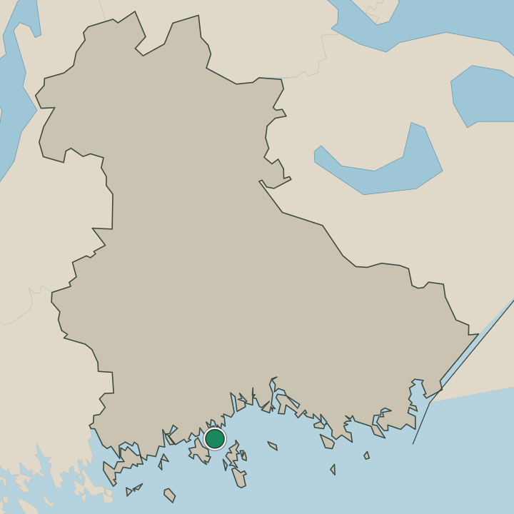 Map showing Kotka in Kymenlaakso