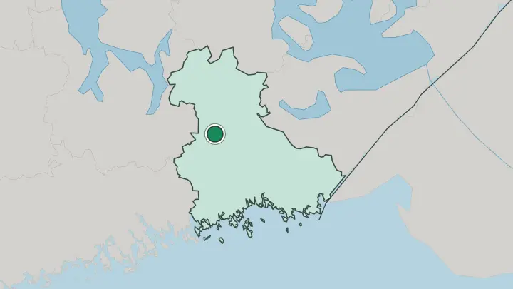 Map of Kouvola in Finland