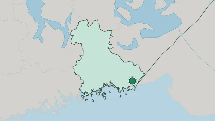 Map of Virolahti in Finland