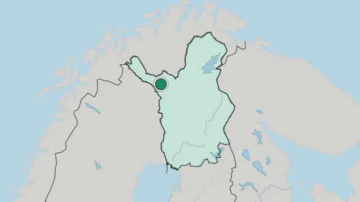 Map of Enontekiö in Finland