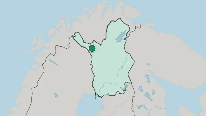 Map of Enontekiö in Finland