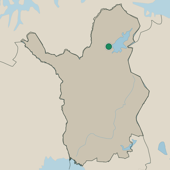 Map showing Inari in Lapland