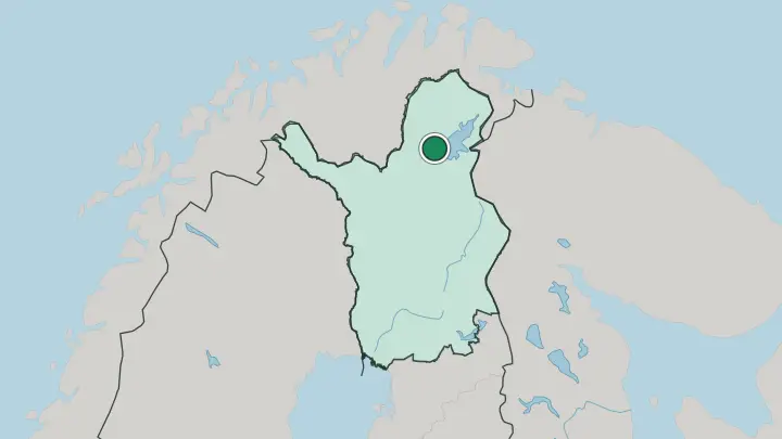 Map of Inari in Finland