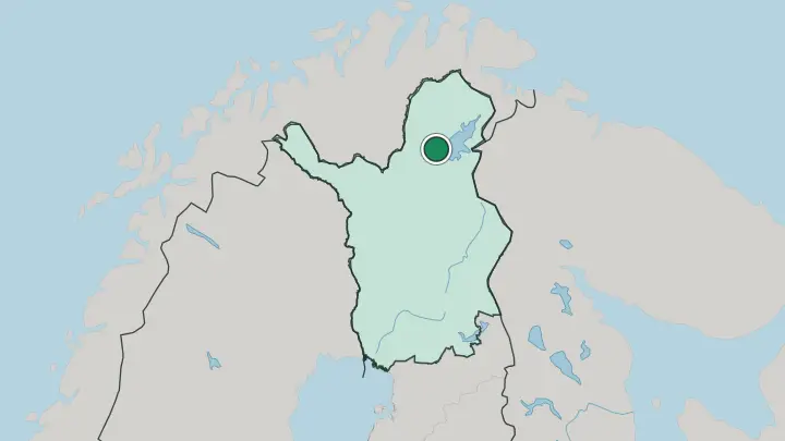 Map of Inari in Finland