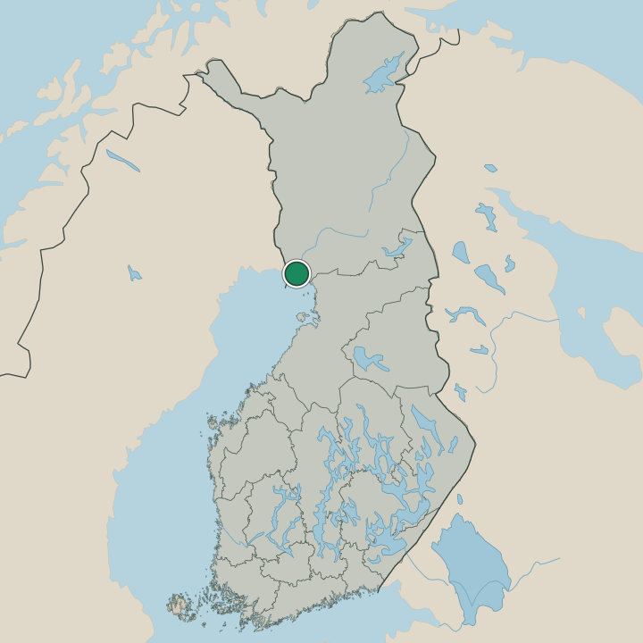 Map showing Kemi in Republic of Finland