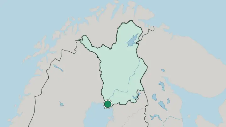 Map of Kemi in Finland