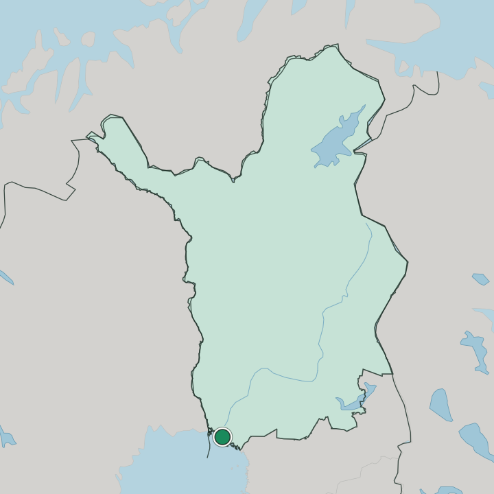 Map showing Kemi — In Lapland