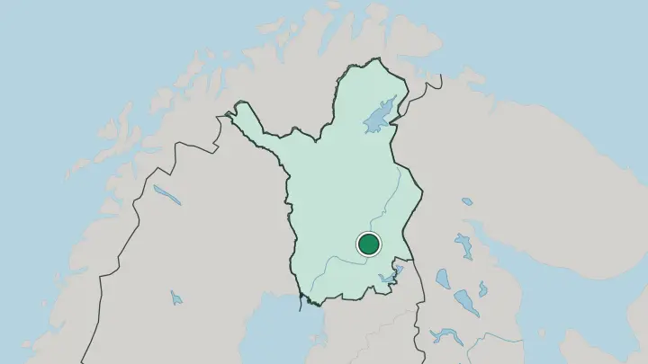 Map of Kemijärvi in Finland