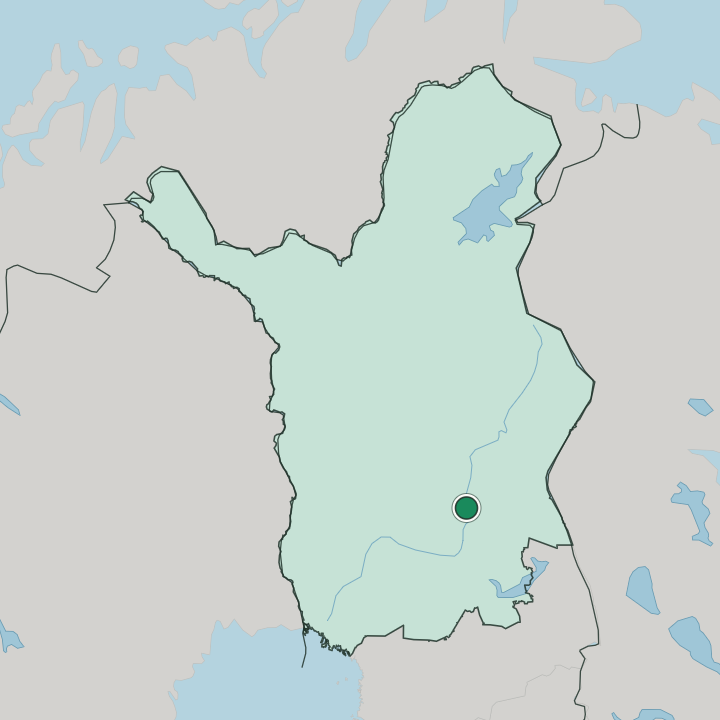 Map showing Kemijärvi — In Lapland
