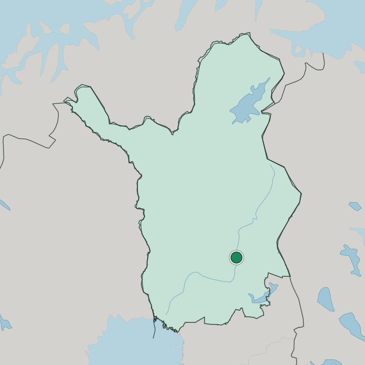 Map showing Kemijärvi — In Lapland