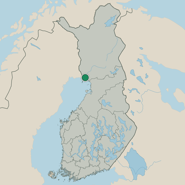 Map showing Keminmaa in Republic of Finland