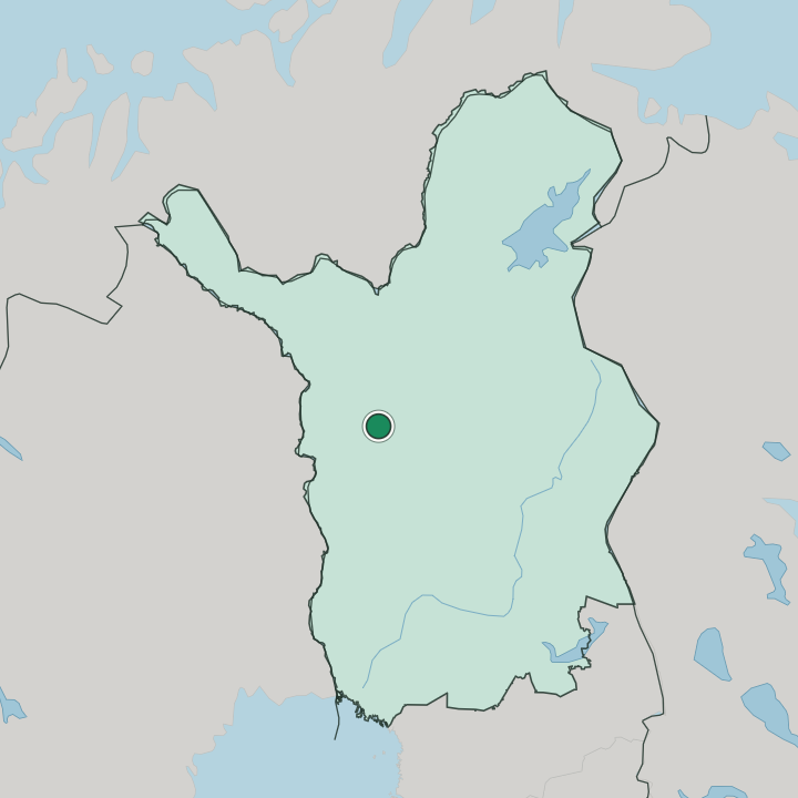 Map showing Kittilä — In Lapland