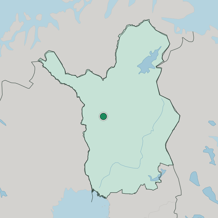 Map showing Kittilä — In Lapland
