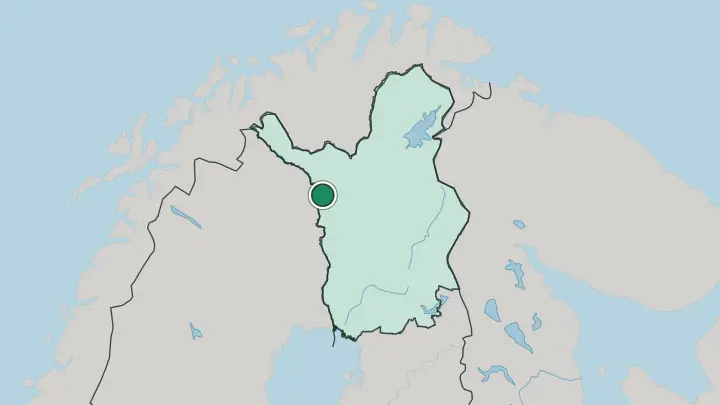 Map of Muonio in Finland