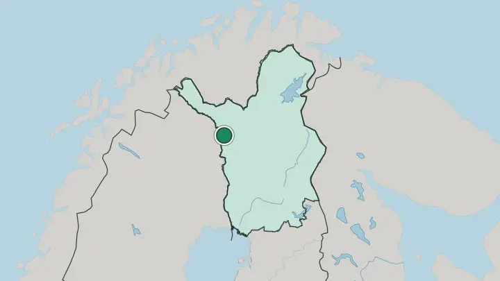 Map of Muonio in Finland