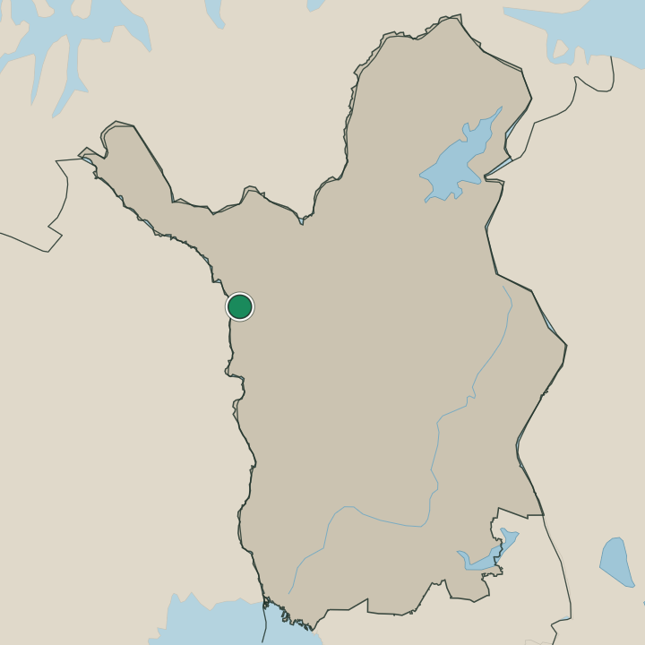 Map showing Muonio in Lapland