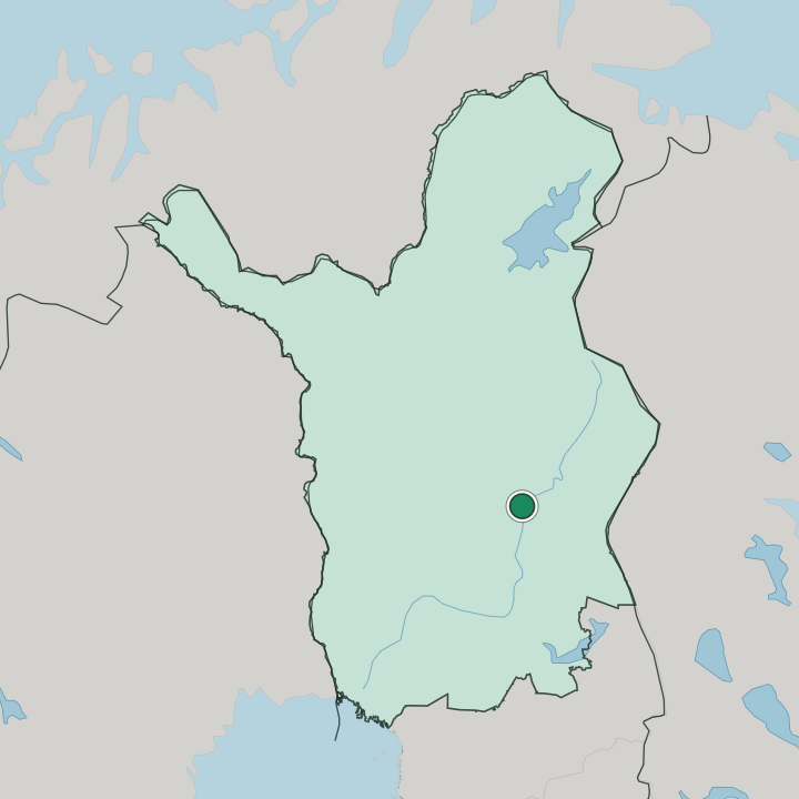 Map showing Pelkosenniemi — In Lapland