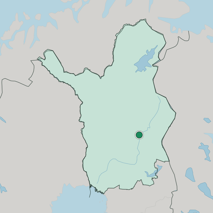 Map showing Pelkosenniemi — In Lapland