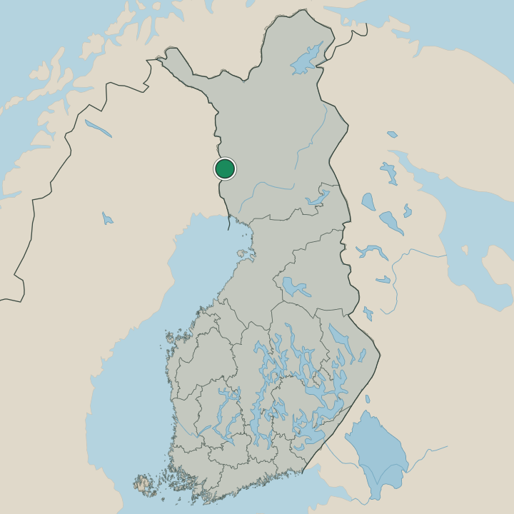 Map showing Pello in Republic of Finland