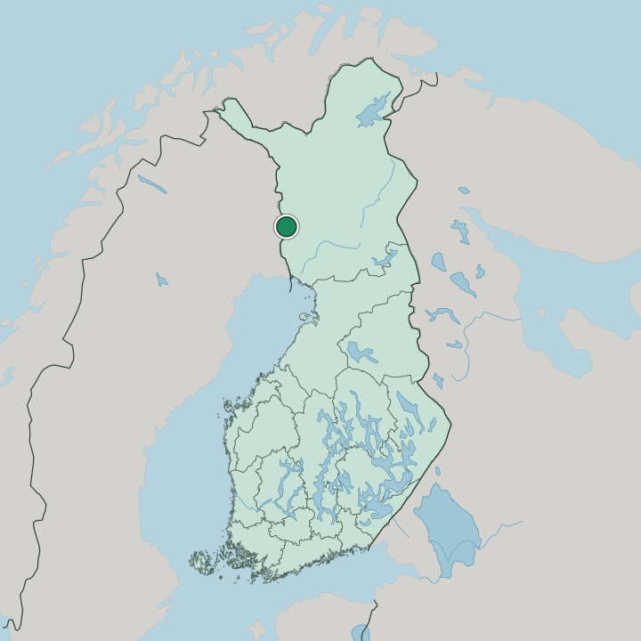 Map showing Pello — In Finland