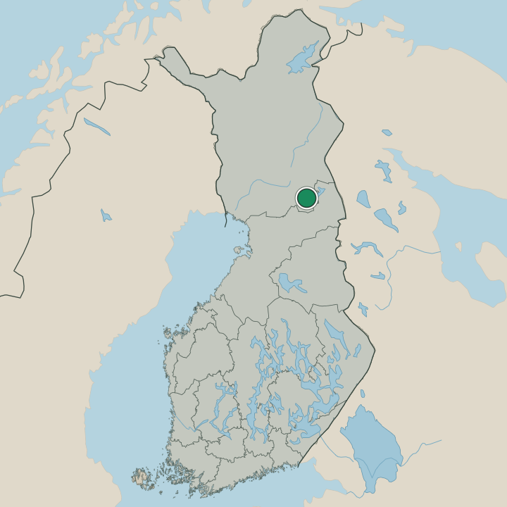Map showing Posio in Republic of Finland