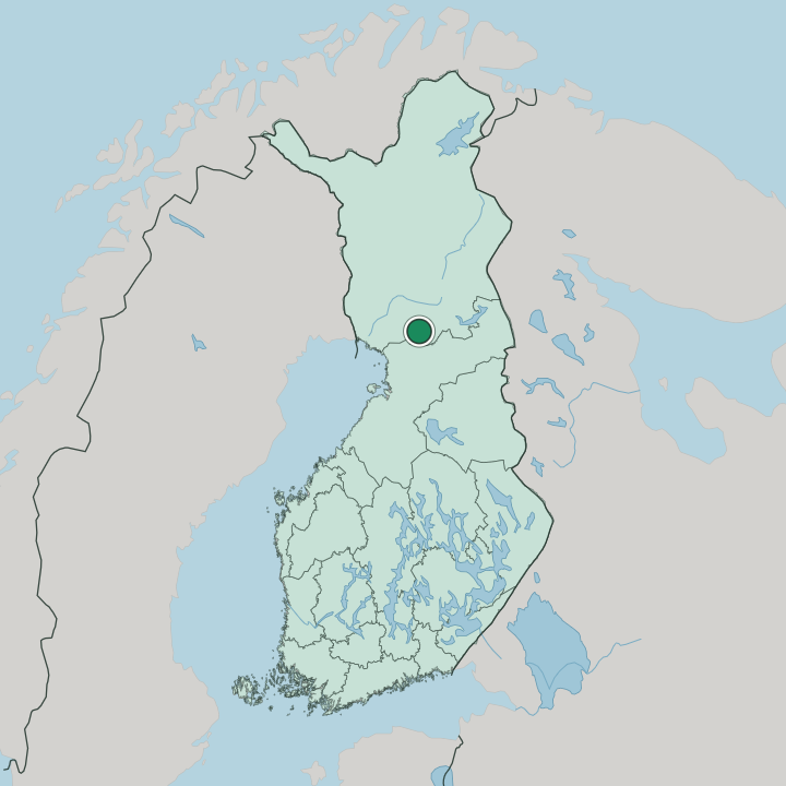 Map showing Ranua — In Finland