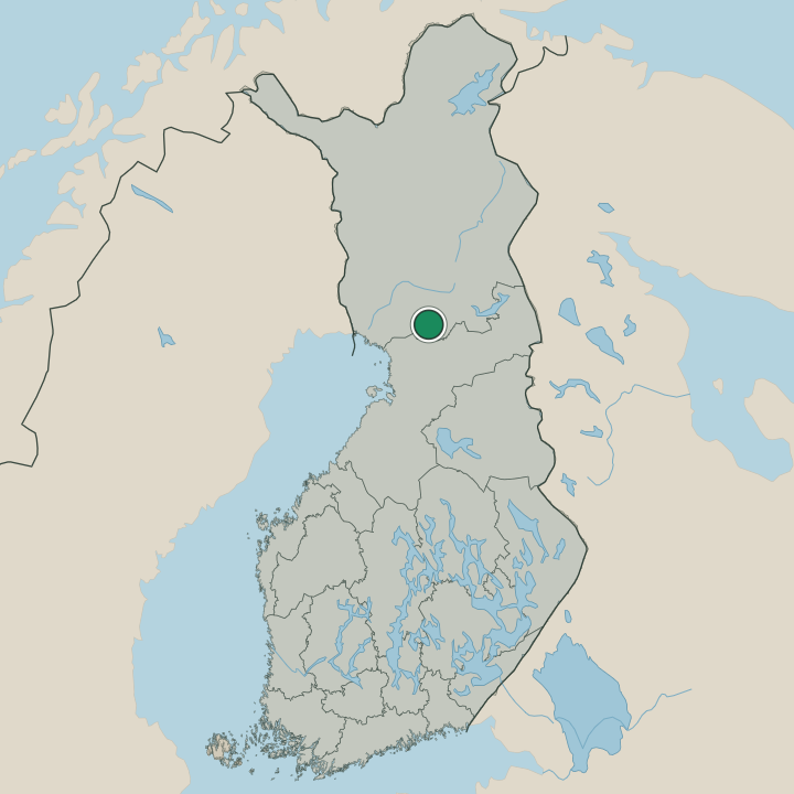 Map showing Ranua in Republic of Finland
