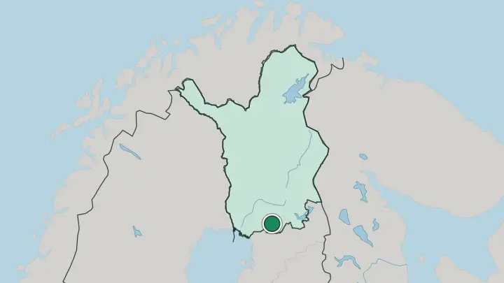 Map of Ranua in Finland