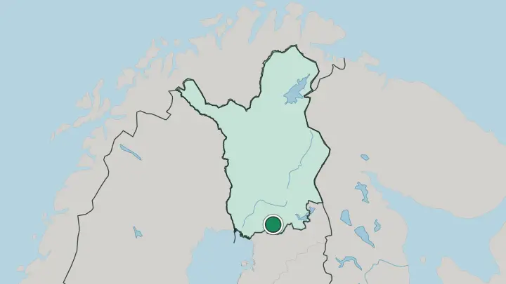 Map of Ranua in Finland