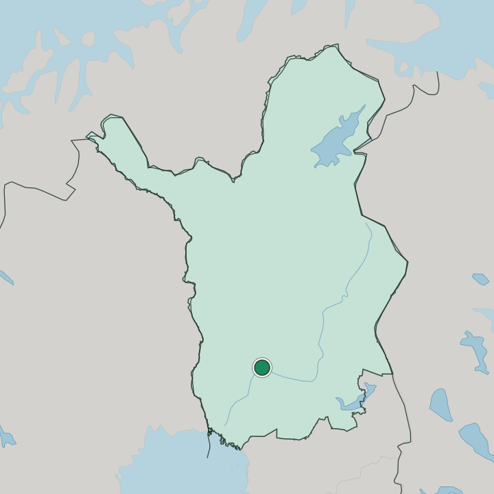 Map showing Rovaniemi — In Lapland