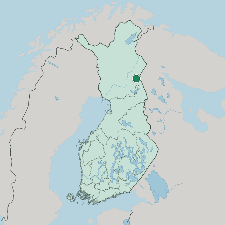 Map showing Salla — In Finland
