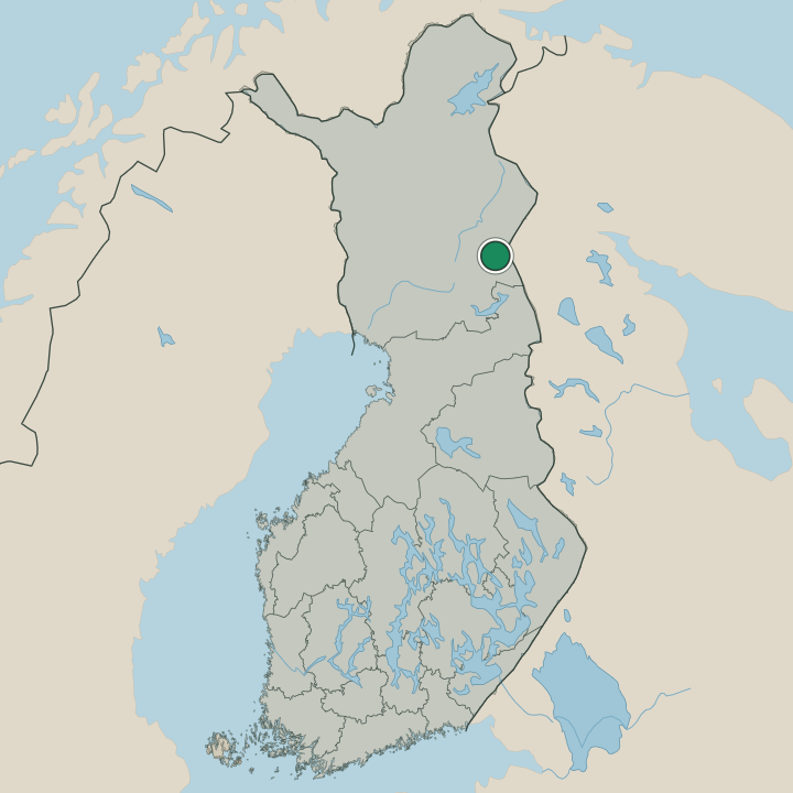 Map showing Salla in Republic of Finland