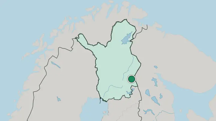 Map of Salla in Finland