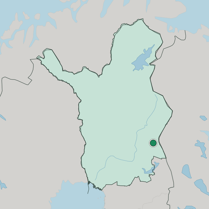Map showing Salla — In Lapland