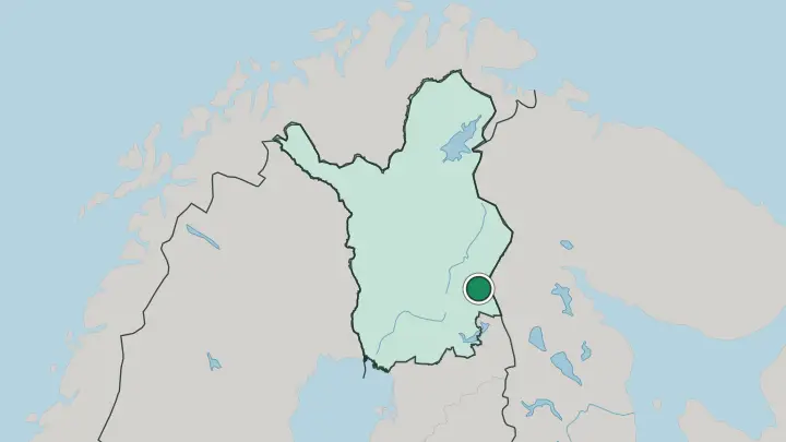 Map of Salla in Finland