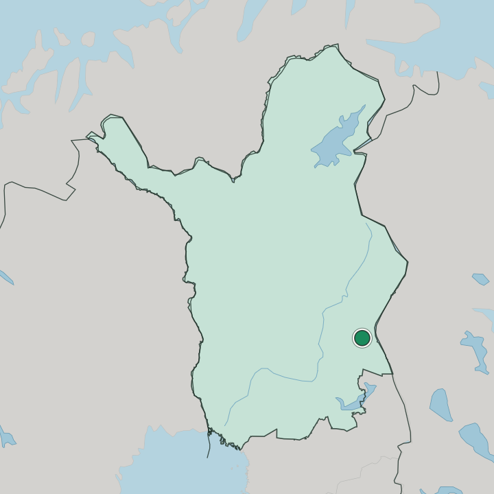 Map showing Salla — In Lapland