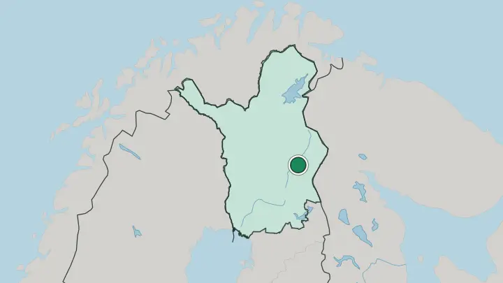 Map of Savukoski in Finland