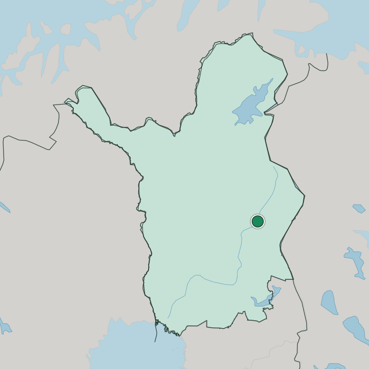 Map showing Savukoski — In Lapland