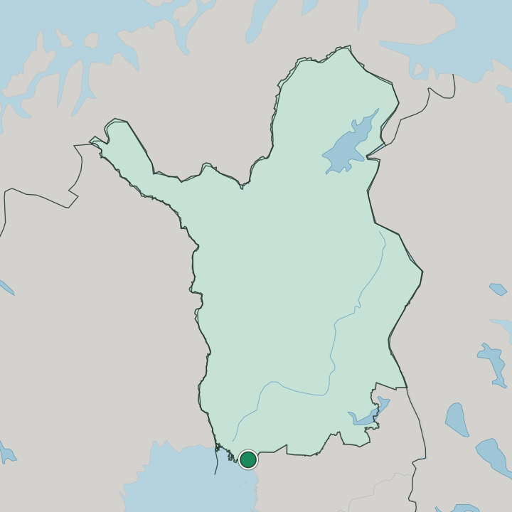 Map showing Simo — In Lapland