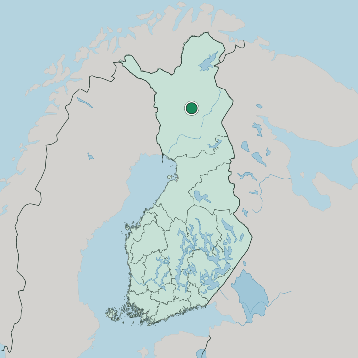 Map showing Sodankylä — In Finland