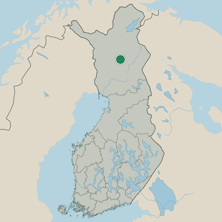 Map showing Sodankylä in Republic of Finland