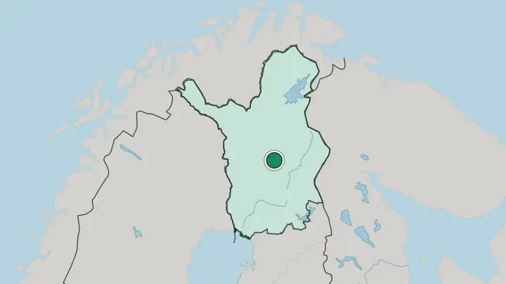 Map of Sodankylä in Finland