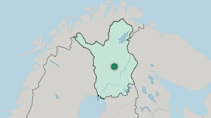 Map of Sodankylä in Finland