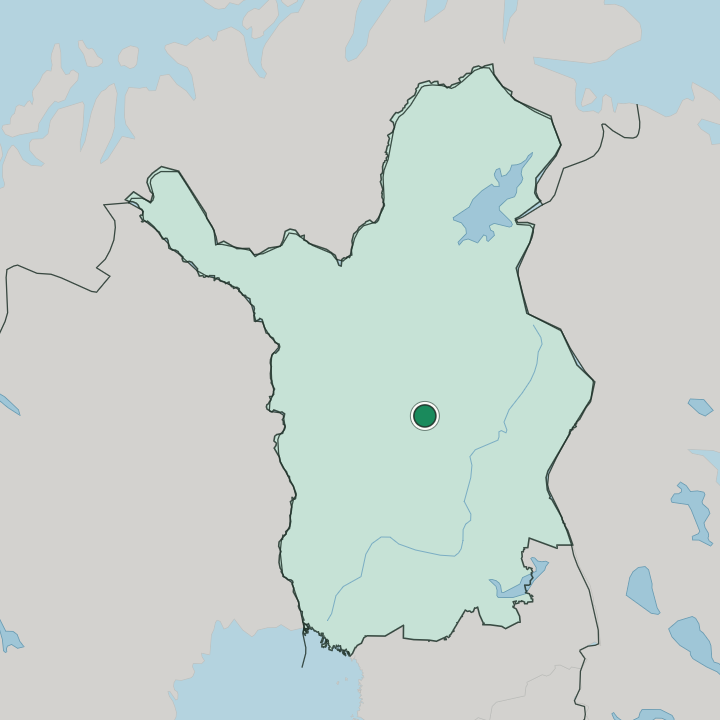 Map showing Sodankylä — In Lapland