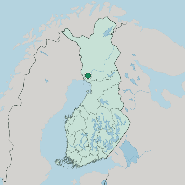 Map showing Tervola — In Finland