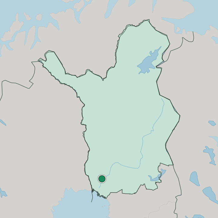 Map showing Tervola — In Lapland