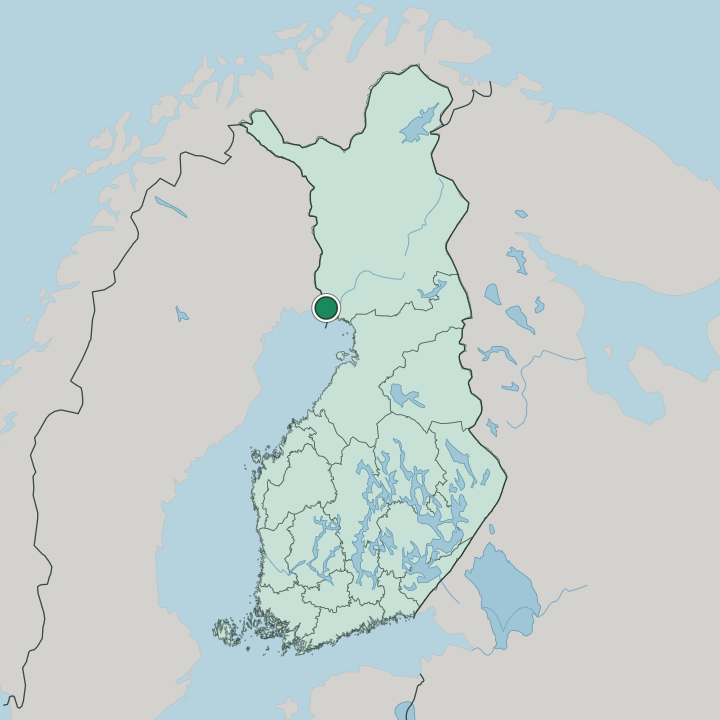 Map showing Tornio — In Finland