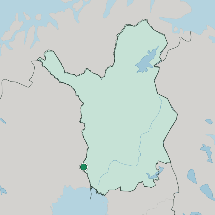 Map showing Ylitornio — In Lapland