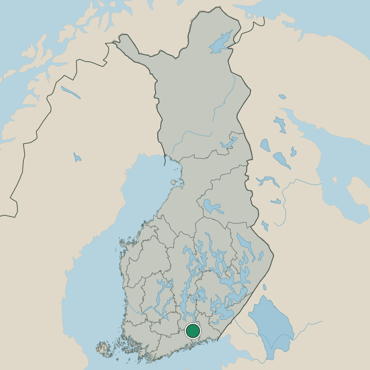 Map showing Artjärvi in Republic of Finland