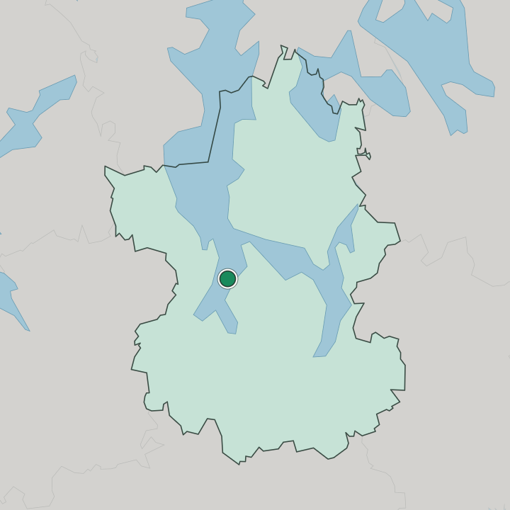 Map showing Asikkala — In Paijat-Hame Region